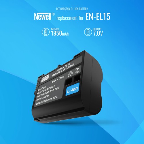 Akumulator EN-EL15 Newell do Nikon D7000 D800 D810 D800E D600 D610 D750 D500 D7100 D7500 D850