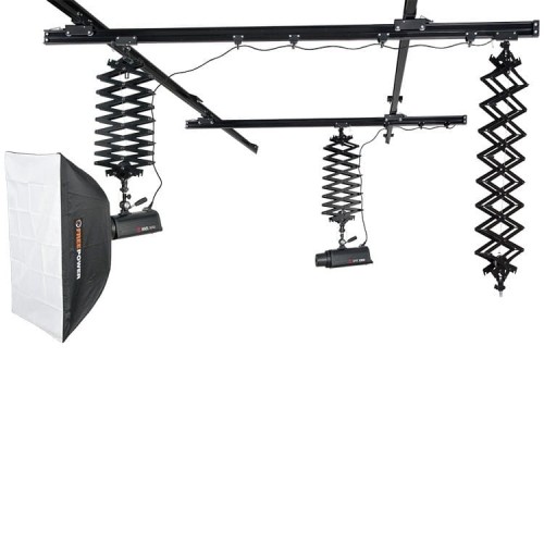 System sufitowego mocowania oświetlenia z 4 pantografami
Sufitowy system zawieszania lamp