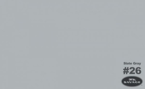 Tło kartonowe 2,7 x 11m na tulejce szare Slate Gray #26