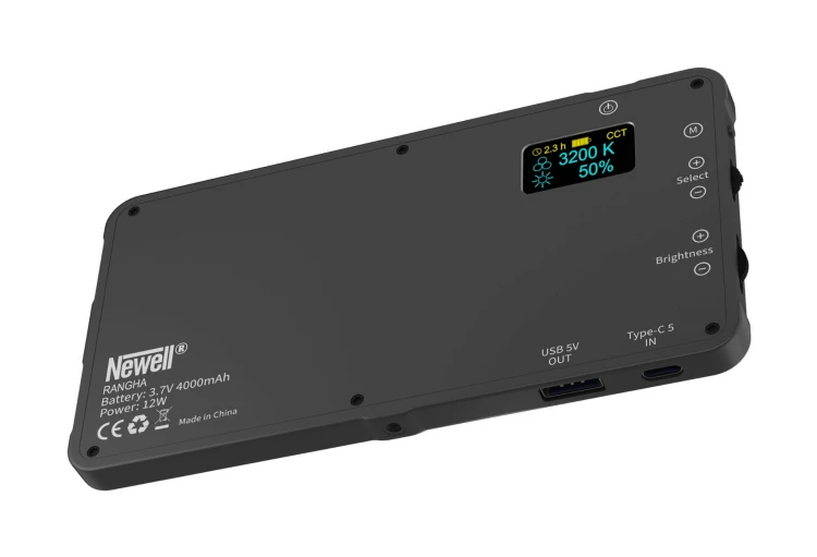 Lampa diodowa panel LED Newell RGB-W Rangha z wbudowanym akumulatorem