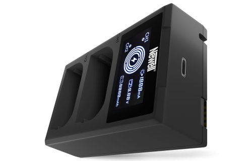 Ładowarka dwukanałowa z wyświetlaczem Newell FDL-USB-C do akumulatorów LP-E6 Canon