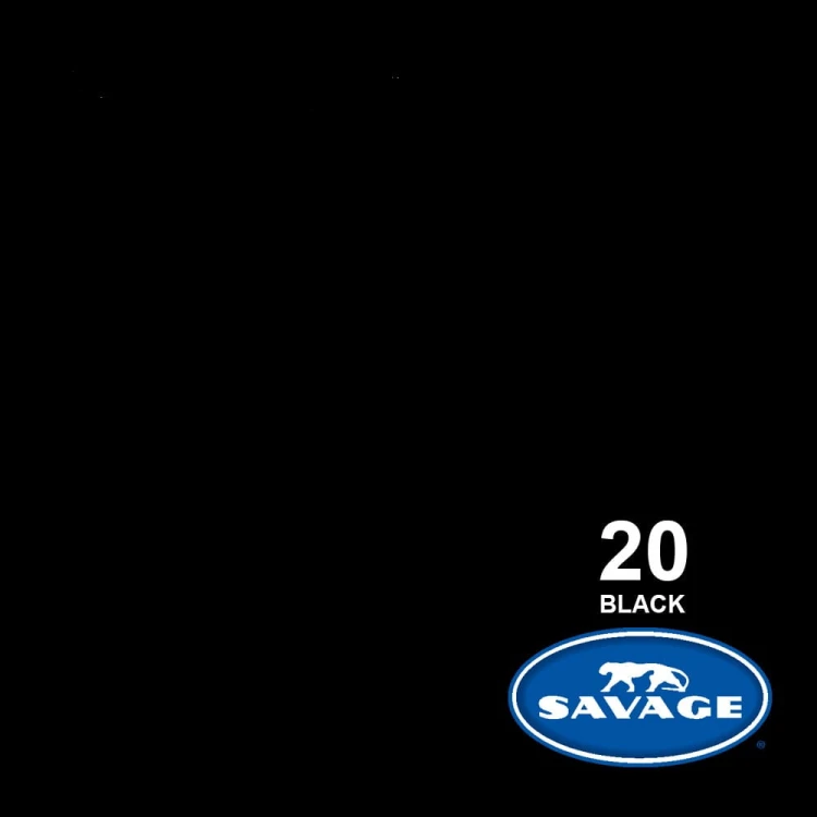 Tło kartonowe Savage 2,2m x 11m Czarne Black #20