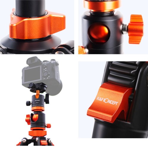 Statyw fotograficzny z łamaną kolumną 190cm K&F Concept T254TA4