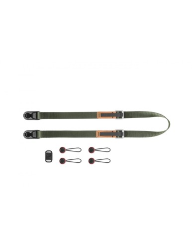 Pasek na szyję do małego aparatu Peak Design Leash v3 - Sage Szarozielony