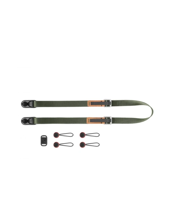 Pasek na szyję do małego aparatu Peak Design Leash v3 - Sage Szarozielony