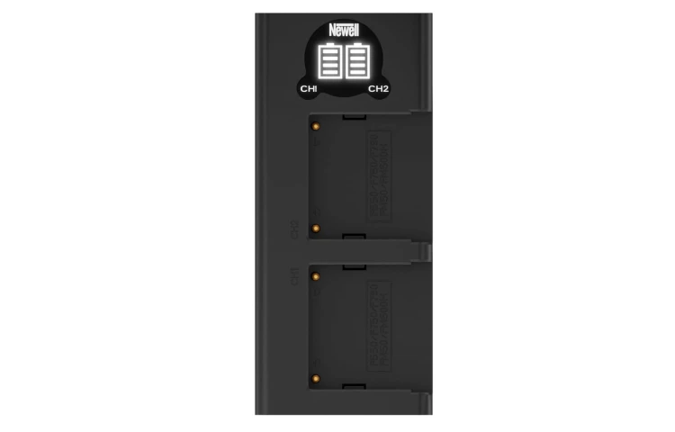 Ładowarka dwukanałowa Newell DL-USB-C do akumulatorów NP-F550/770/970