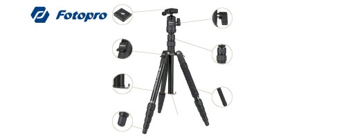 Statyw Fotopro X-go Gecko z głowicą kulową FPH-42Q - szaro-czarny