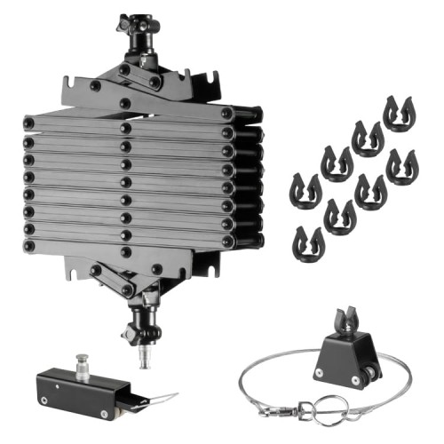 System sufitowego mocowania oświetlenia z 4 pantografami do studia fotograficznego
Sufitowy system zawieszania lamp