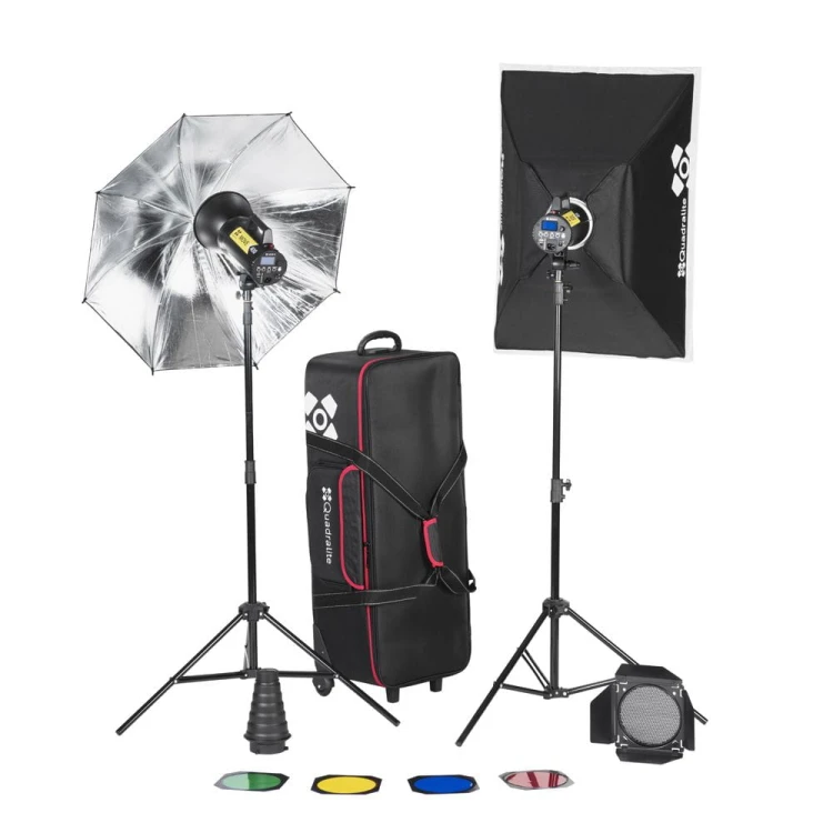 Zestaw oświetleniowy  Quadralite Move X 400 kit 2x lampa Move 400 z torbą transportową oraz akcesoriami