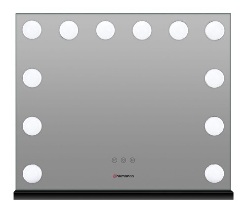 Lustro do makijażu Humanas HS-HM02 z oświetleniem LED - czarne