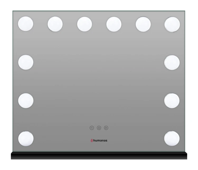 Lustro do makijażu Humanas HS-HM02 z oświetleniem LED - czarne