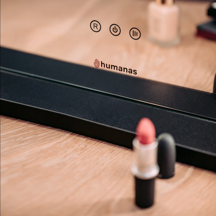 Lustro do makijażu Humanas HS-HM02 z oświetleniem LED - czarne