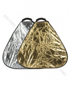 GlareOne Blenda trójkątna 2w1 srebrno złota, 60cm