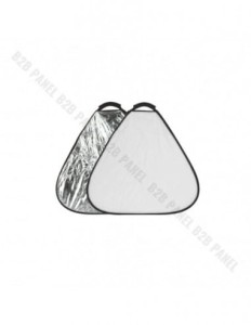 GlareOne Blenda trójkątna 2w1 srebrno biała, 30cm
