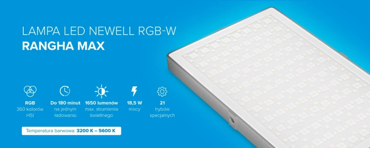 Lampa panel LED Newell RGB-W Rangha Max
