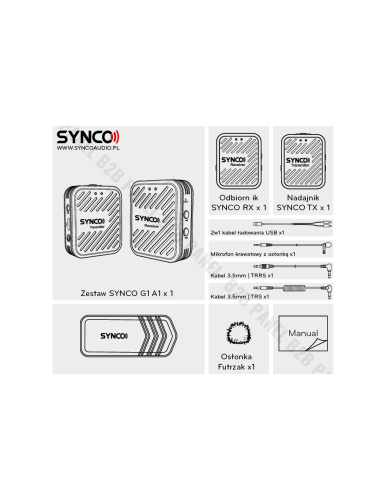 Synco G1 A1 bezprzewodowy system mikrofonowy 2,4 GHz