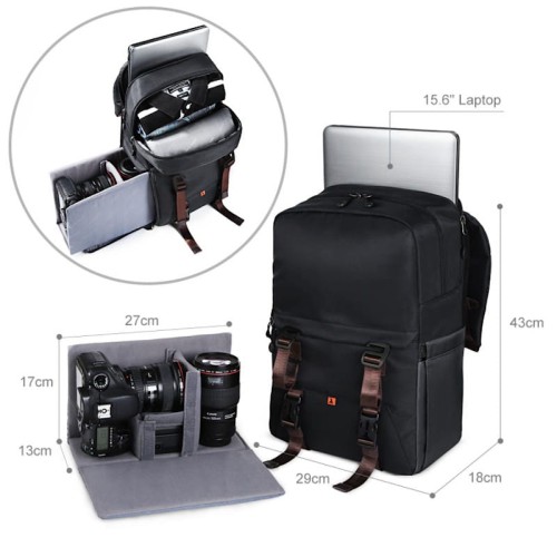 Plecak fotograficzny K&F Concept Classic Czarny