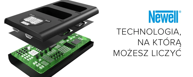 Zestaw ładowarka dwukanałowa Newell DL-USB-C i dwa akumulatory LP-E6 do Canon