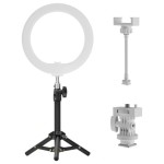 Lampa pierścieniowa LED Newell RL-10A Arctic White + statyw 43cm