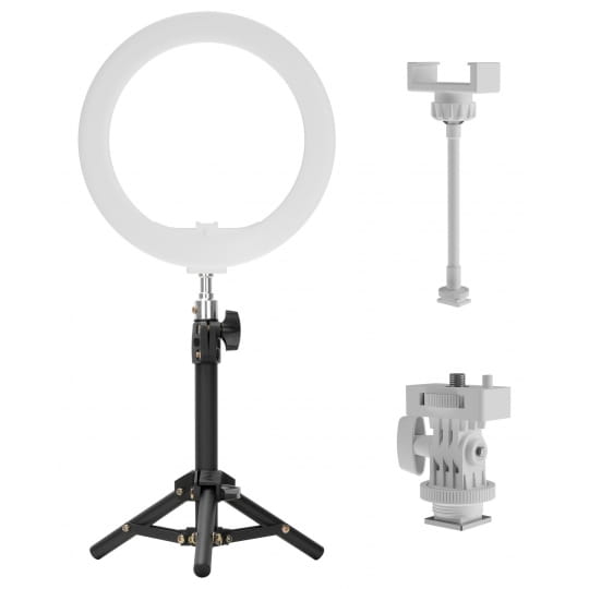 Lampa pierścieniowa LED Newell RL-10A Arctic White + statyw 43cm