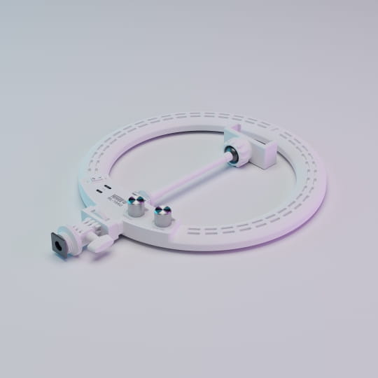 Lampa pierścieniowa LED Newell RL-10A Arctic White + statyw 43cm