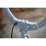 Lampa pierścieniowa LED Newell RL-10A Arctic White + statyw 43cm