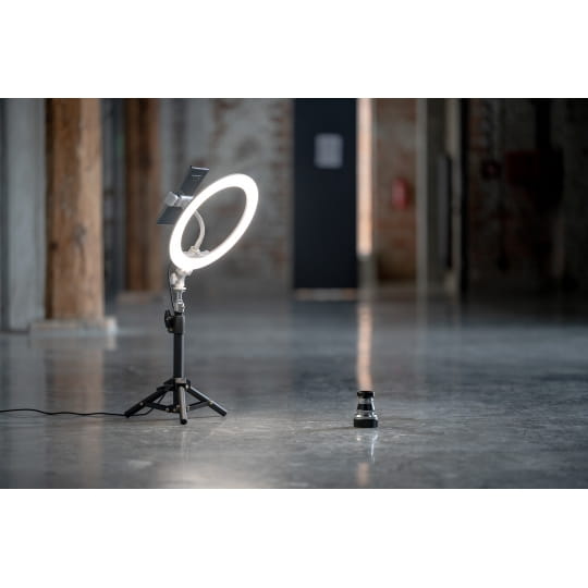 Lampa pierścieniowa LED Newell RL-10A Arctic White + statyw 43cm