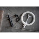 Lampa pierścieniowa LED Newell RL-10A Arctic White + statyw 43cm