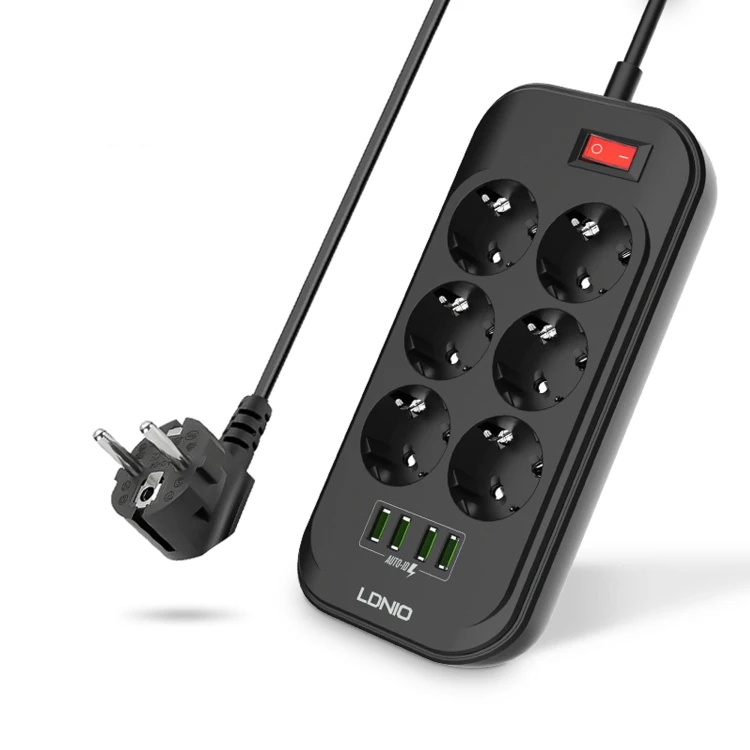 Listwa zasilająca Ldnio SE6403 z ładowarką USB