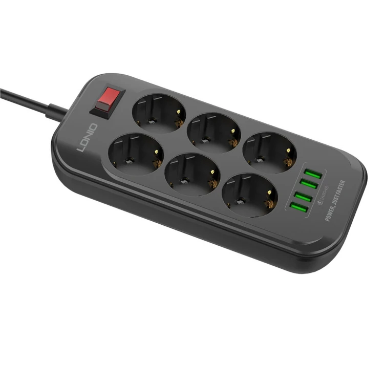 Listwa zasilająca Ldnio SE6403 z ładowarką USB