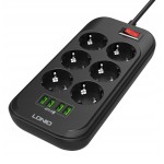 Listwa zasilająca Ldnio SE6403 z ładowarką USB