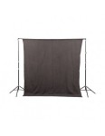 Materiałowe tło fotograficzne czarne bawełniane 3x6m