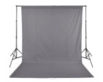 TŁO MATERIAŁOWE BAWEŁNIANE SZARE 3x6m 120g/m2