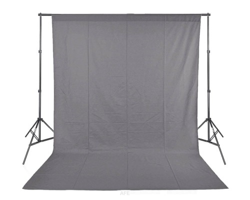 TŁO MATERIAŁOWE BAWEŁNIANE SZARE 3x6m 120g/m2