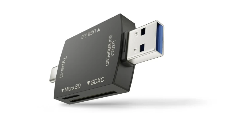 Czytnik kart pamięci Newell Hub USB OTG 3 w 1
