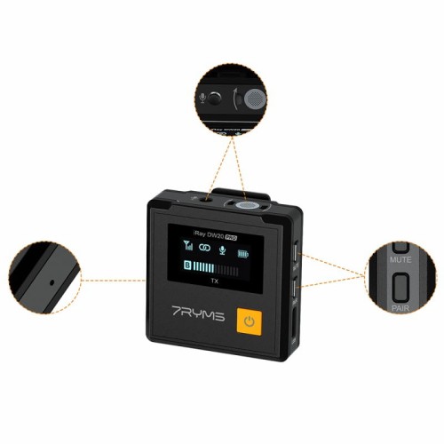 Zestaw mikrofonów bezprzewodowych 7Ryms Iray DW20 PRO (mini jack 3,5mm)