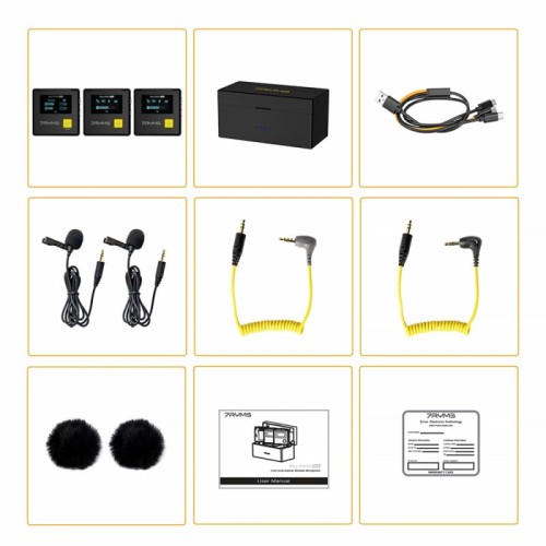 Zestaw mikrofonów bezprzewodowych 7Ryms Iray DW20 PRO (mini jack 3,5mm)