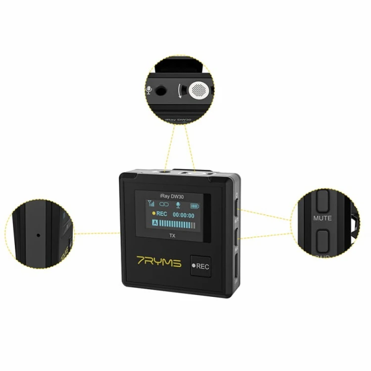 Zestaw mikrofonów bezprzewodowych 7Ryms Iray DW30 (mini jack 3,5mm)