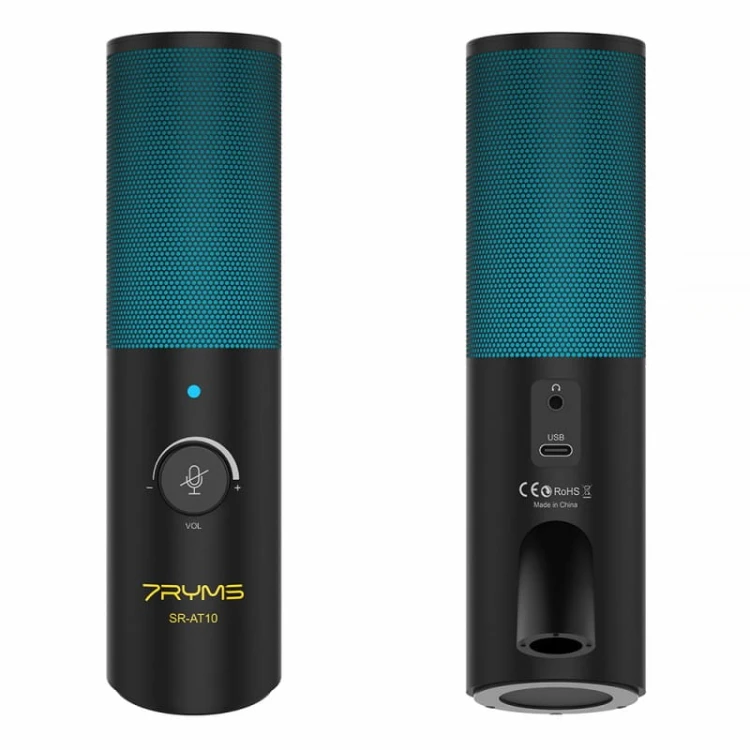 Mikrofon pojemnościowy 7Ryms SR-AT10 ( USB-C/USB-A ) czarny