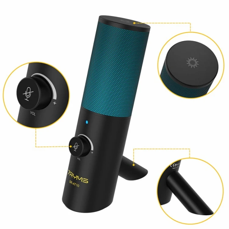 Mikrofon pojemnościowy 7Ryms SR-AT10 ( USB-C/USB-A ) czarny