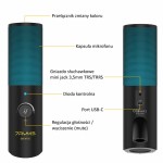 Mikrofon pojemnościowy 7Ryms SR-AT10 ( USB-C/USB-A ) czarny
