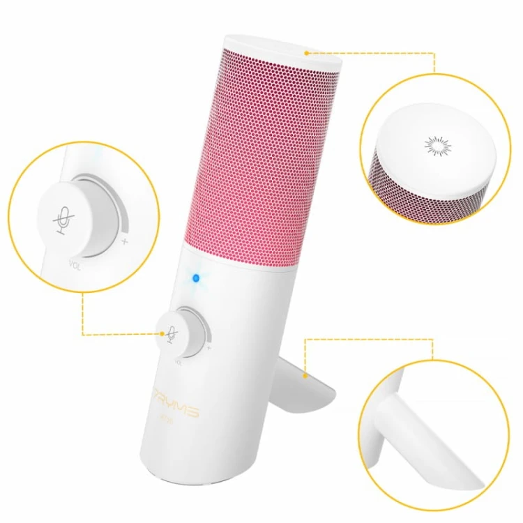 Mikrofon pojemnościowy 7Ryms SR-AT10 Biały ( USB-C/USB-A )