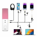 Mikrofon pojemnościowy 7Ryms SR-AT10 Biały ( USB-C/USB-A )