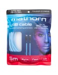 Kabel do tetheringu Mathorn MTC-510 5m USB C - USB C ArcticBlue