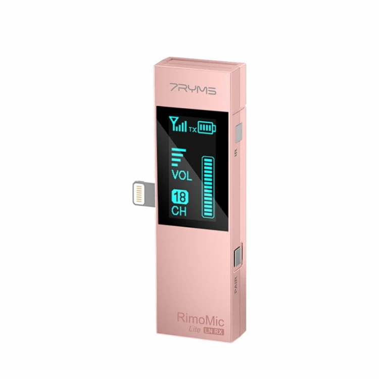 Mikrofon bezprzewodowy 7Ryms Rimomic Lite ( Iphone/Ipad )różowy