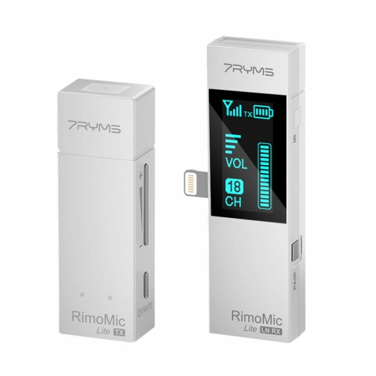 Mikrofon bezprzewodowy 7Ryms Rimomic Lite ( Iphone/Ipad ) biały