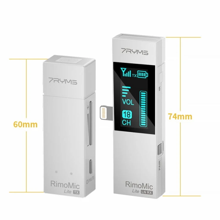 Mikrofon bezprzewodowy 7Ryms Rimomic Lite ( Iphone/Ipad ) biały