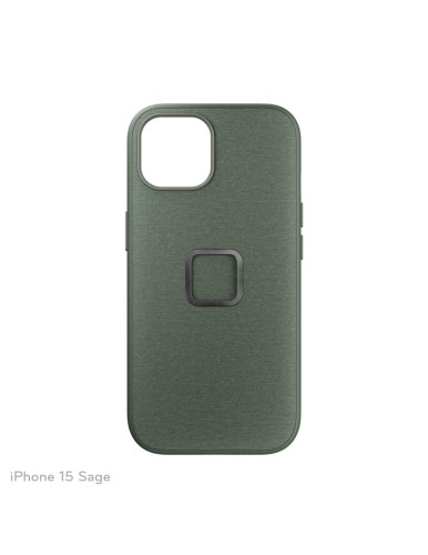 Szarozielone  Etui Peak Design Everyday Case Fabric do iPhone 15