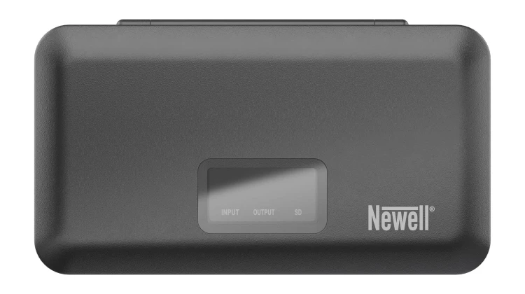 Ładowarka dwukanałowa Newell LCD z funkcją power banku i czytnikiem kart SD do akumulatorów LP-E6