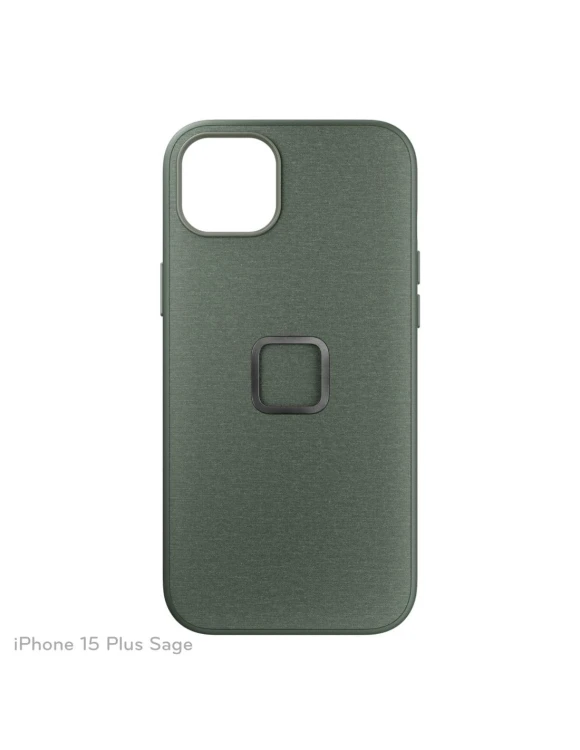Etui Peak Design Mobile Everyday Case Fabric iPhone 15 Plus - Szarozielone